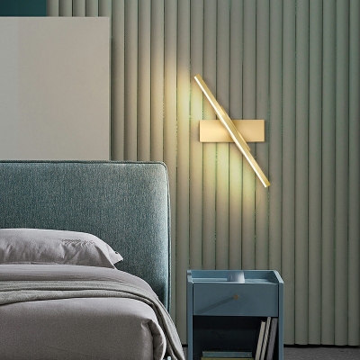 Contemporary Linear Wall Lamp 1 Light Metal Adjustable Wall Light for Bedroom