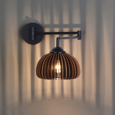Modern Minimalism Wall Mounted Light Fixture Wood Flush Mount Wall Sconce for Living Room
