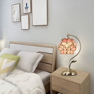 Modern Night Table Lamps Flower Glass Minimalism Table Light for Bedroom