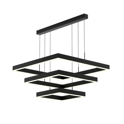 Multilayer Hanging Ceiling Light Contemporary Style Acrylic Suspension Light for Living Room