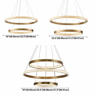 Multilayer Pendant Light Contemporary Style Acrylic Suspension Light for Living Room