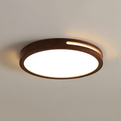 Nordic Minimalist Ceiling Light LED Wooden Flushmount Light for Bedroom