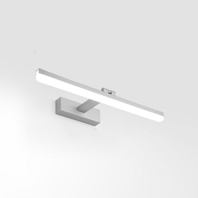 1 Light Metal Vanity Lamp Linear Armed Wall Vanity Light for Bathroom