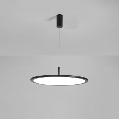 1-Light Pendant Lighting Minimalism Style Dish Shape Metal Hanging Lamps