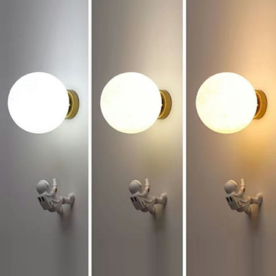 Astronaut Moon Wall Light Sconce Modern Bedside Children Character Wall Lighting Fixtures