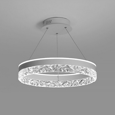 Contemporary 1 Light Chandelier Lamp Circle Acrylic Chandelier Light