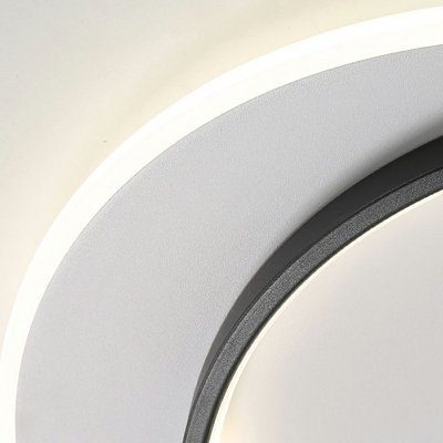 Contemporary Minimalist Ceiling Light LED Round Flush Mount Ceiling Light for Bedroom