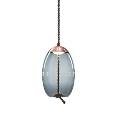 Drum Glass Suspension Pendant Modern Glass Hanging Ceiling Light for Dinning Room