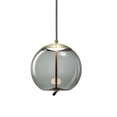 Drum Glass Suspension Pendant Modern Glass Hanging Ceiling Light for Dinning Room