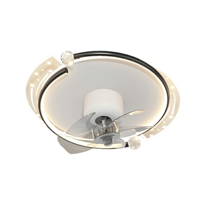 Modern Flushmount Fan Lighting Fixtures LED Bedroom Dining Room Flush Mount Fan Lighting