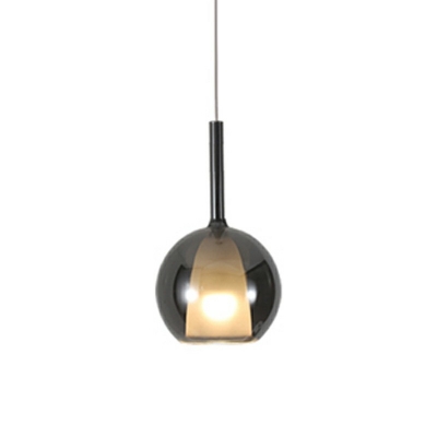 Post-Modern Funnel Hanging Light Fixtures Mirrored Glass Suspension Pendant