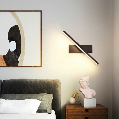 Rotatable Linear LED Reading Wall Light Aluminum Bedroom Wall Mounted Lamp