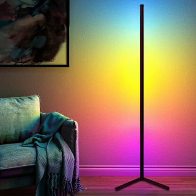 1 Light Floor Lamps Linear Shade Metal Standard Lamps for Living Room