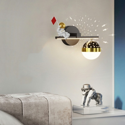 LED Dreamy Romantic Starry Sky Wall Light Sconce Bedside Children Character Wall Lighting Fixtures