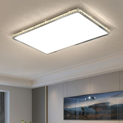 Modern Minimalist Ceiling Light  Nordic Style Crystal Flushmount Light for Living Room and Bedroom