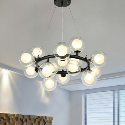 Modern Molecular Chandelier Lighting Glass Hanging Pendant Light for Living Room