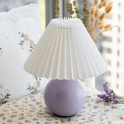 Nordic Style Modern Night Table Lamps Macaron Drum Table Light for Bedroom