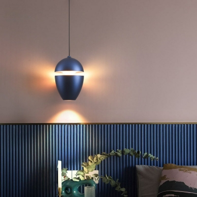 1-Light Pendant Lighting Contemporary Style Geometric Shape Metal Hanging Lamps