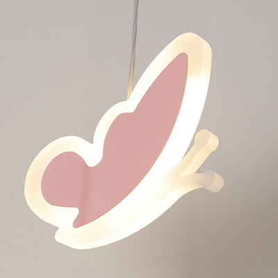 Acrylic Shade Hanging Pendant Lights LED Pendant Lighting for Girl's Bedroom
