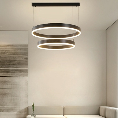 Black Linear Pendant Light Fixture Modern Dining Room Bedroom Chandelier Lighting Fixtures