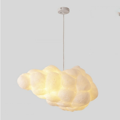 Contemporary  Cloud Shape Pendant Light Cotton Decorative Hanging Light for Children Room