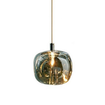 Contemporary Faceted Pendant Ceiling Lights Closed Glass Hanging Pendant Lights