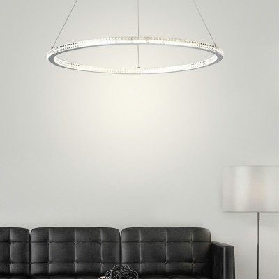 Contemporary Ring Chandelier Lamp Arcylic Chandelier Light for Living Room