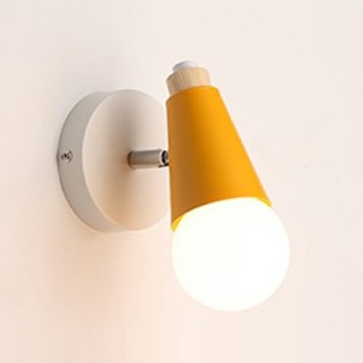 Contemporary Style Wall Lamp Metal Macaron Wall Light for Bedroom