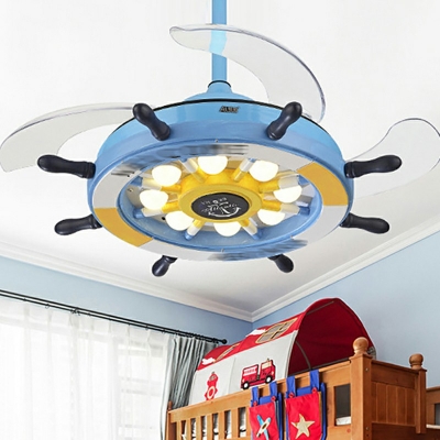 Kids Ships Shape Ceiling Fans Glass Ceiling Fans for Bedroom