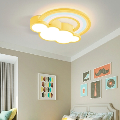Modern LED Flush Mount Ceiling Chandelier Kid's Room Creative Flush Ceiling Light for Bedroom
