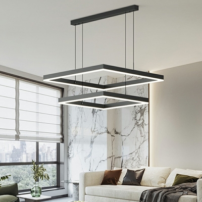Multilayer Hanging Lamps Kit Modern Style Acrylic Suspension Light for Living Room