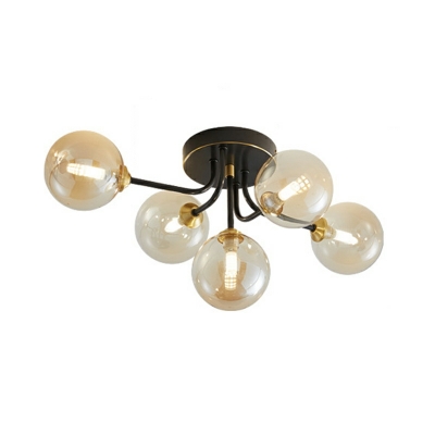Nordic Creative Ceiling Light Luxury Copper Ceiling Light Fixture for Living Room
