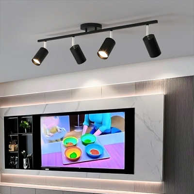 Track LED Down Light Flushmount Lighting Minimalist Restaurant Dining Room Flush Mount Lighting Fixtures
