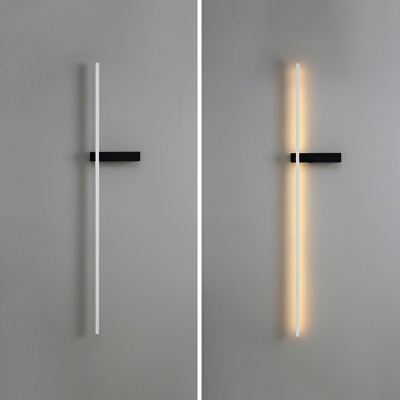 1-Light Sconce Lights Contemporary Style Linear Shape Metal Wall Mount Light