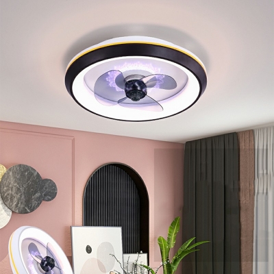 Art Deco Round Flush Mount Ceiling Light Fixture Acrylic Flush Fan Light Fixtures