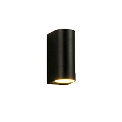Black Curved Wall Light Sconce Modern Style Metal 2 Lights Wall Sconce Lights