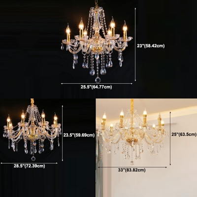 European Style Pendant Light Luxurious Crystal Chandelier