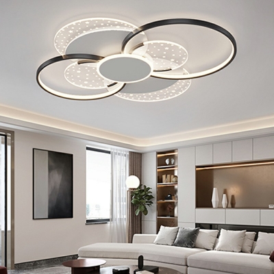 Flushmount Modern Style Acrylic Flush Mount Lamps for Living Room