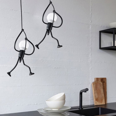 Industrial Style Pendant Lighting Creative Metal Black Hanging Lamp