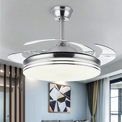LED Contemporary Pendant Light  Wrought Iron Ceiling Fan Light for Living Room