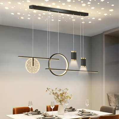 Macaron Island Chandelier Lights Nordic Style Multi Light Pendant for Dinning Room
