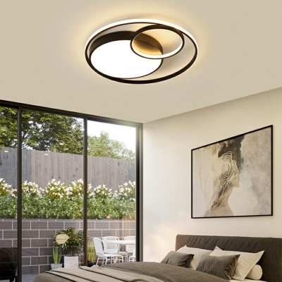 Round Shape Flush Mount Ceiling Light Fixture with Acrylic Shade LED Flush Ceiling Light