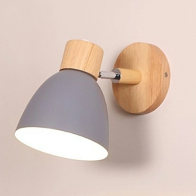 1-Light Sconce Lamp Minimalism Style Cone Shape Metal Wall Mounted Light