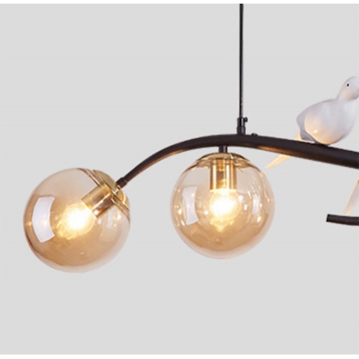 4-Light Island Pendants Modern Style Globe Shape Metal Chandelier Lighting