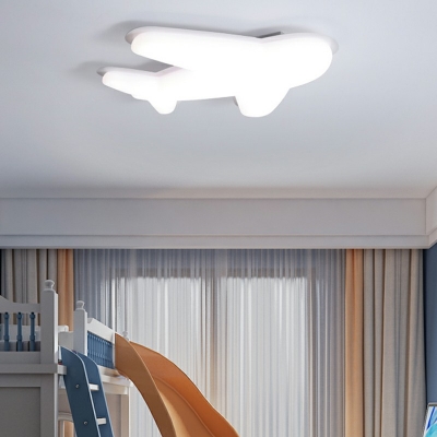 Airplane-Like Flush Mount Lighting LED with Acrylic Shade Flush Mount Light Fixture