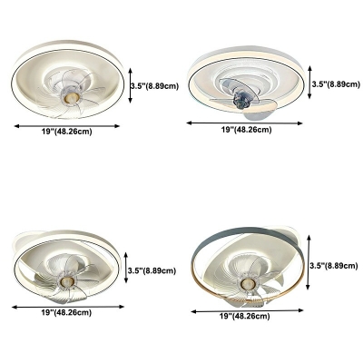 Contemporary Round Flush Mount Light Acrylic Ceiling Mounted Fan Light