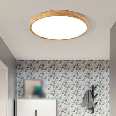 Lights Nordic Style Geometric Figure Flush Mount LED Wood Flush Mount Ceiling Light
