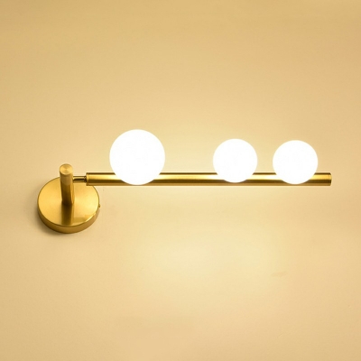 Metal Glass Wall Mounted Mirror Front Modern Wall Light Sconces for Bathroom