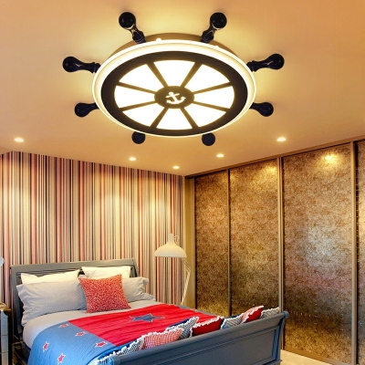Modern Mediterranean Style Ceiling Light  Rudder Flushmount Light for Kid's Bedroom