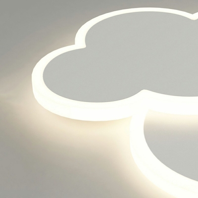 Nordic Minimalist Ceiling Lamp Creative Cloud Shape Low Profile Ceiling Light